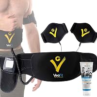 VEOFIT EMS Hasizom Toner Elektrostimulációs Edzőöv Hasra Hátizomra Karokra - Black 1