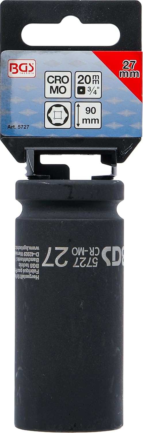 BGS 5727 | Impact Socket Hexagon, deep | 20 mm (3/4") Drive | 27 mm