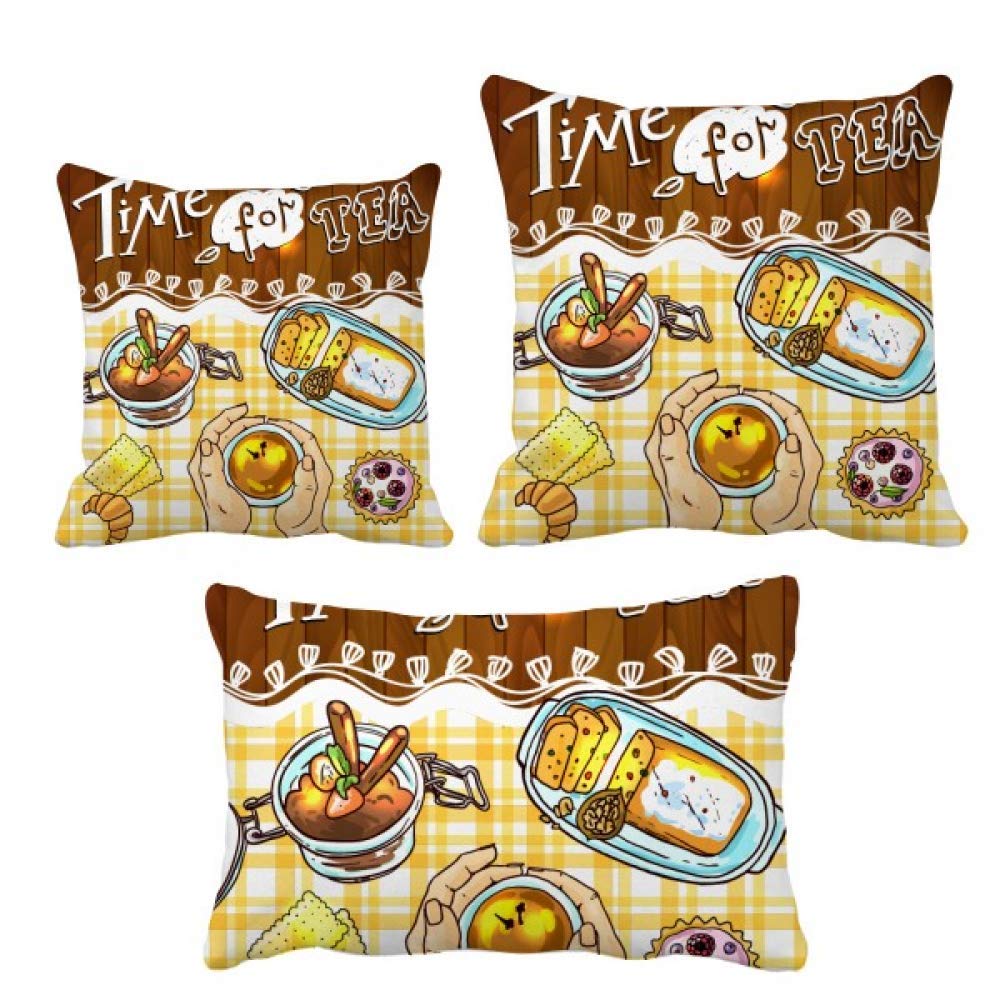 Décoration de la maison : coussin Time for Tea Biscuits Chocolat