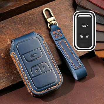 Car Leather Keyring Shell Case Key Fob Cover Case, for Chery Tiggo 3 5X 4 8 Glx 7 2019 2020 Arrizo for Cheri Tiggo 8, Key Fob Holder Case Cover