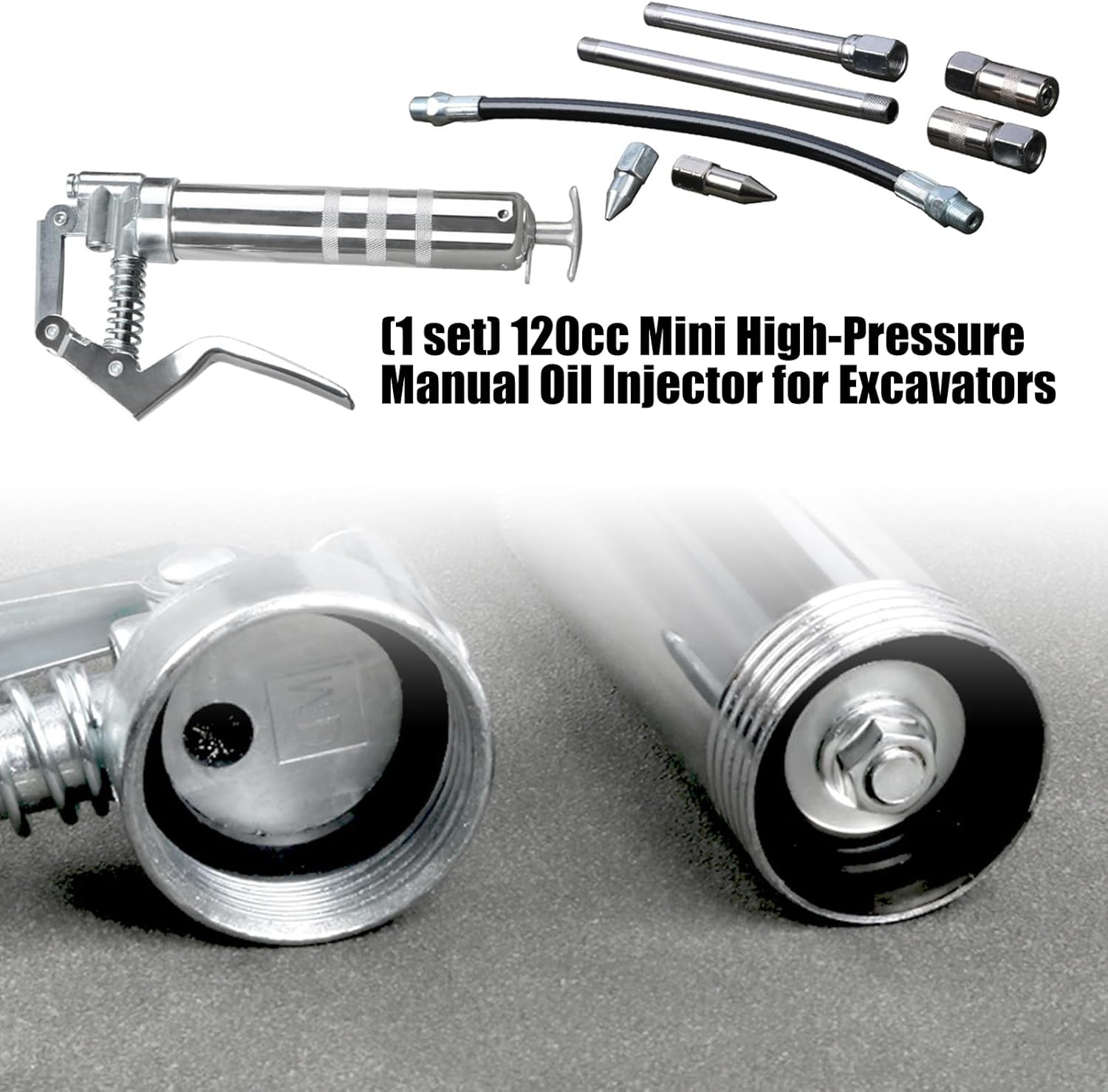 Precise 120cc Mini High Pressure Manual Oil Dispenser Suitable for Automotive & Motorcycle Light Accessories Maintenance