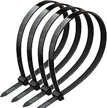 ECRABONE Bridas resistentes de 16 pulgadas, paquete de 200 unidades, 175 libras, bridas industriales grandes y fuertes de nailon autobloqueante, color negro