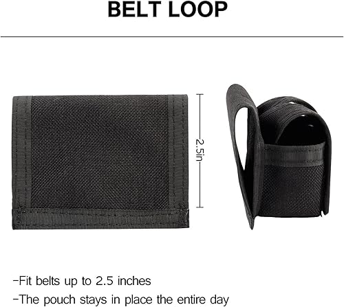 Miniatura 4 de Kosibate Bolsa de carga de velocidad, bolsas de nailon para revólver S&W 38 357 44 45 Calibre, 5 y 7 disparos doble Speedloader Case