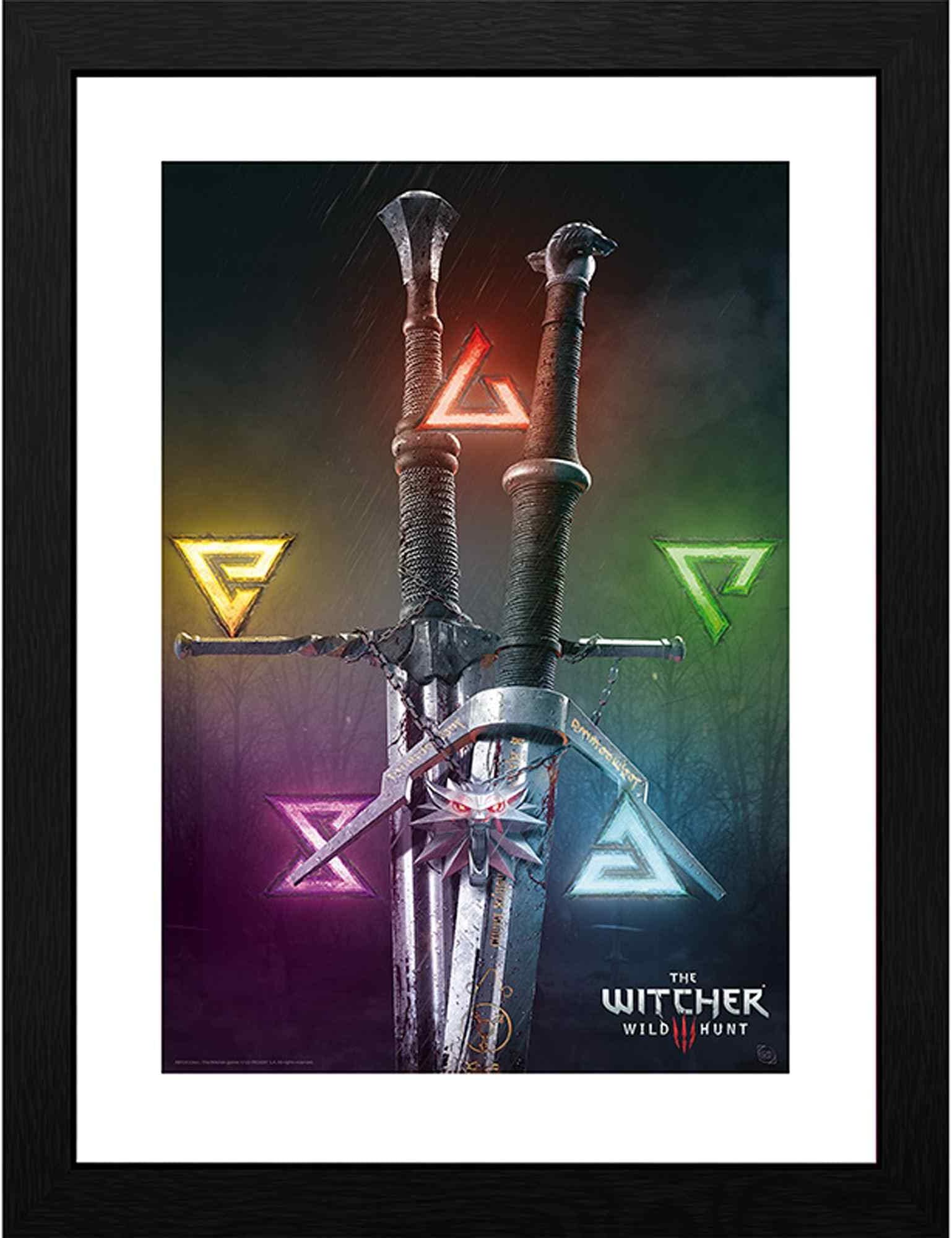 ABYstyle GBEye - THE WITCHER Signs & Swords Framed Print