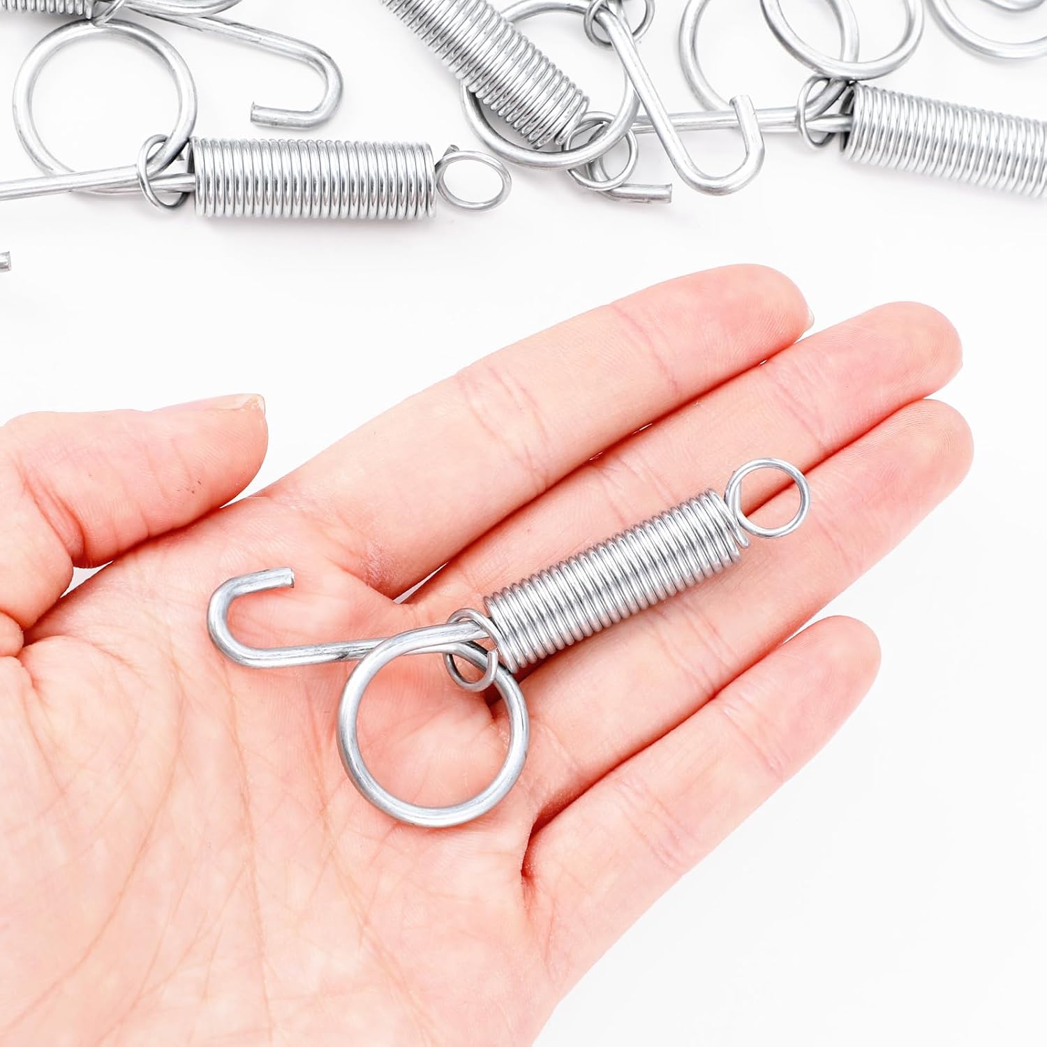 15pcs Pet Door Latch Metal Spring Latch Suitable for Bird Cage Rabbit Cat Dog Crate Lock Multi-Function Pet Door Accessories Trapping Supplies with Lock Hook