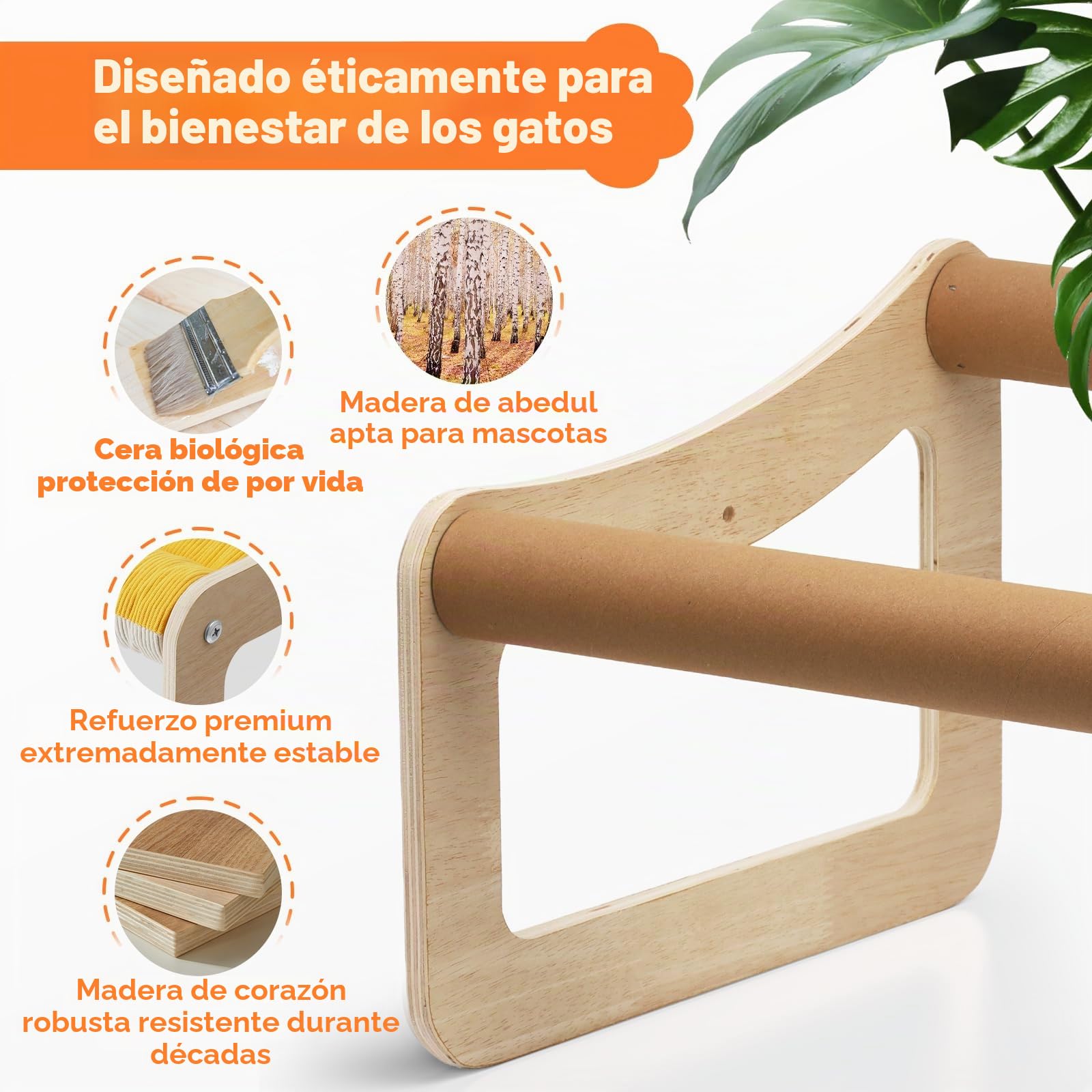Cama elevada para gatos de madera, sofá para gatos amarillo sol, 53 x 40 cm, silla de gato moderna con funda de colchón extraíble, soporta hasta 15 kg