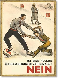 Vintage Anti War Propaganda Poster Framed Canvas Wall Art Print Oil Paintings Reproduction World Classics Vintage Rustic Picture Wall Decor for Living Room Office Apartment (Framed,16W X24L)