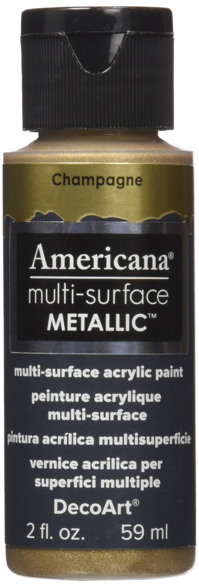 DA554-30 Americana Multi-Surface Metallic Paint, 2-Ounce, Champagne