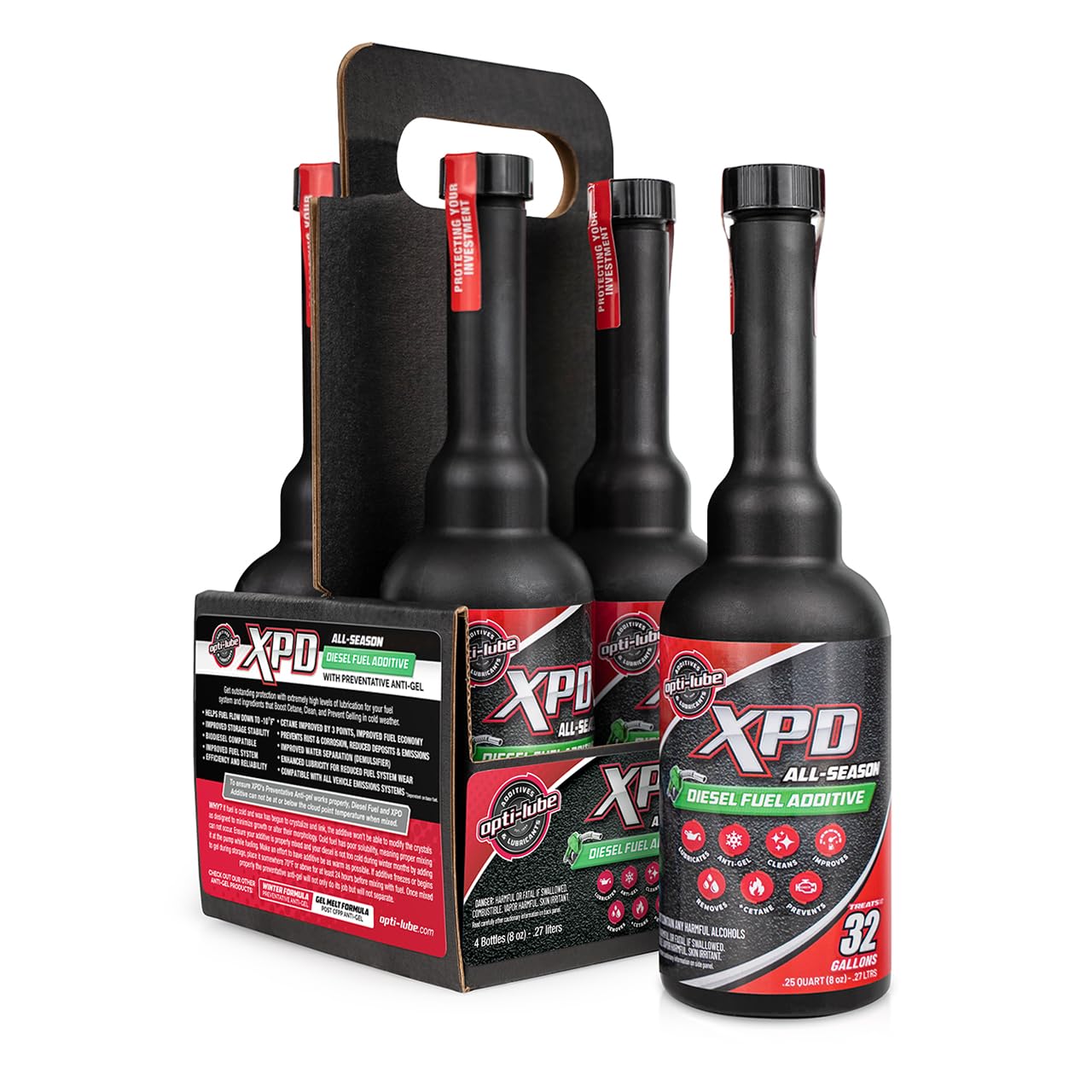 Opti-Lube XPD All-Season Diesel Fuel Additive - Long Neck 8oz Bottles (4 Pack)