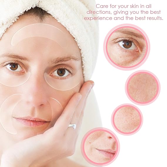Syhood Silicone Eye Wrinkle Pads Reusable Under Eye Patches,Transparent