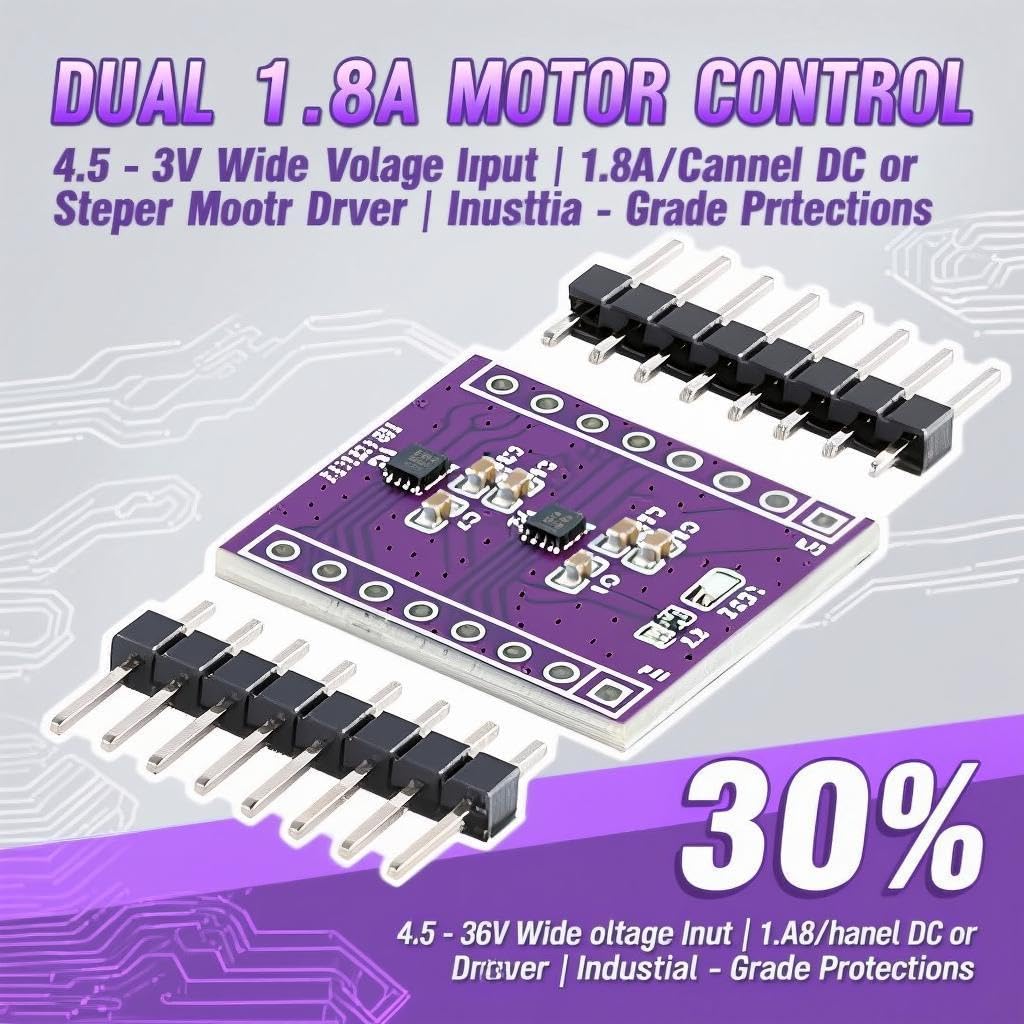 2Pcs DRV8837 2-Channel DC H-Bridge Motor Driver Module 1.8A Stepper Motor Control Board for Arduino
