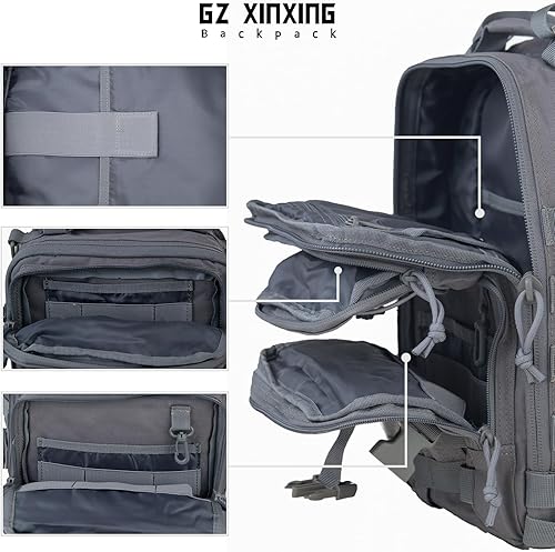 Miniatura 5 de GZ XINXING - Mochila militar de hombro con arnés táctico Bolsas de rango de asalto de EDC