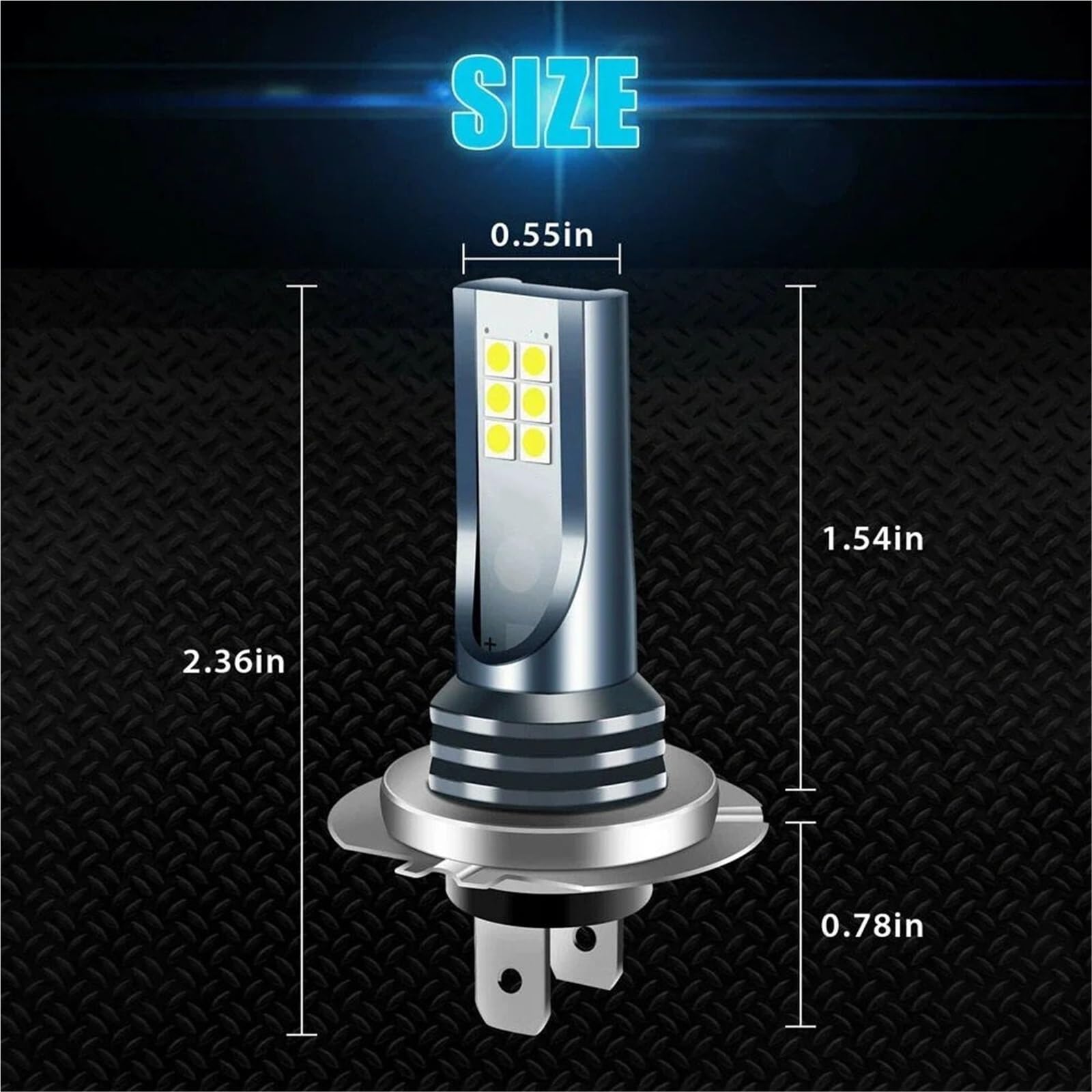 LED Oświetlenie pomocnicze Żarówka reflektorowa LED H7 12/24V | Żarówka przeciwmgielna samochodu 30000 lm samochód o wysokiej mijania światło hamowania akcesoria samochodowe(4PCS)