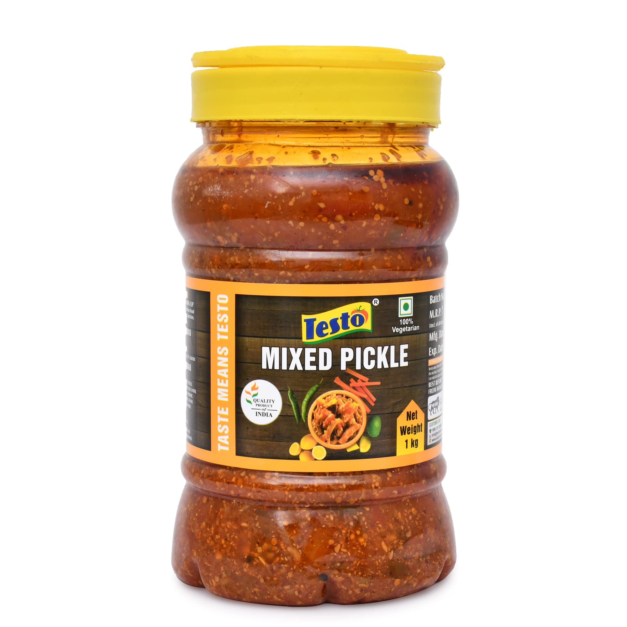 Testo Mixed Pickle | Mixed (Mango, Carrot, Green Chilli, Seasonal Vegetables) Achaar With Natural Ingredients | Traditional Achar (1 Kg) (B09FSZCFWR) Amazon Price History, Amazon Price Tracker