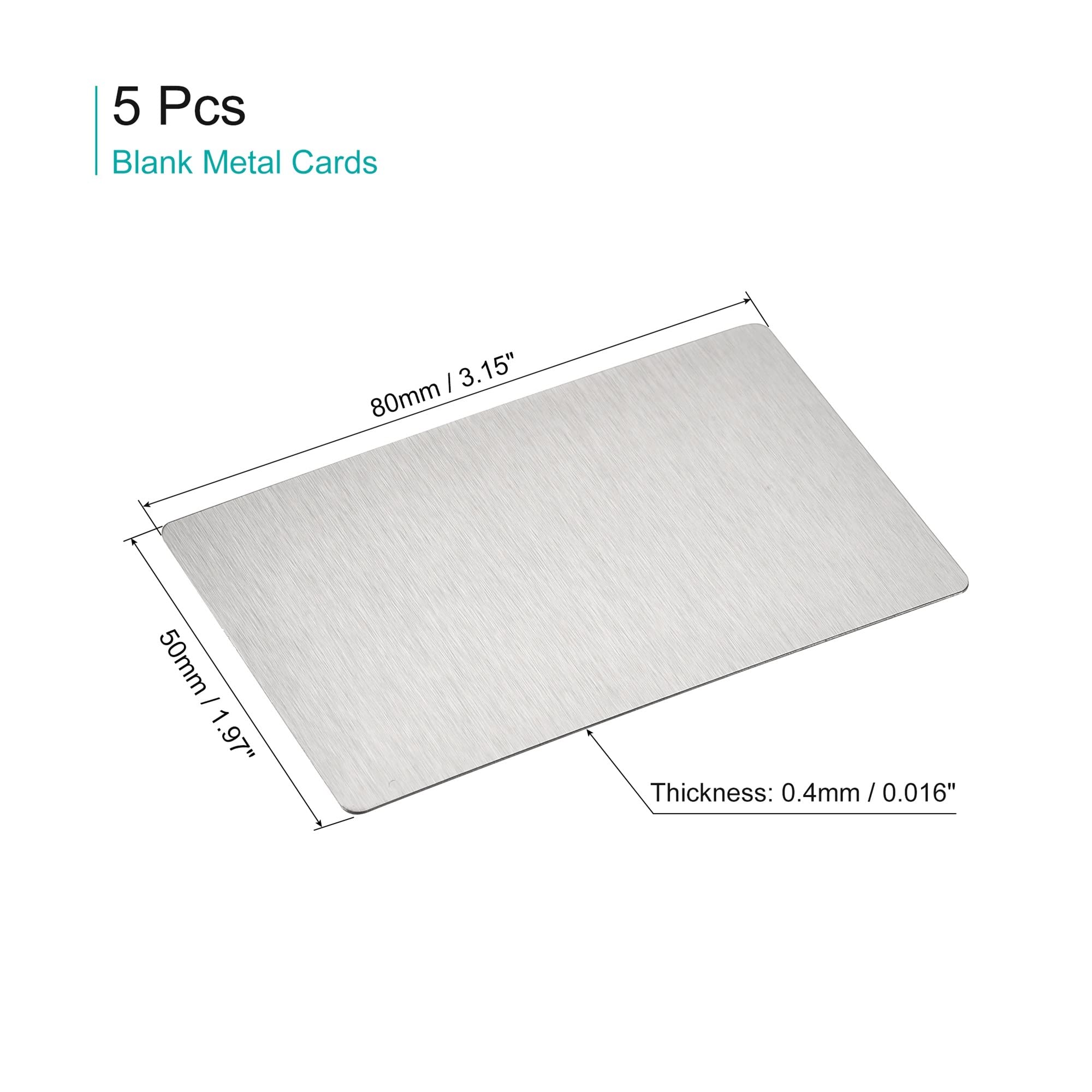 Amazon.co.jp: ブランク メタル カード 80x50x0.4mm メッキ ステンレス
