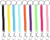 10PCS Stretchy Spiral Keyring, Coil Springs Keychain, Retractable Springs Keychains, Colourful Plastic Key Chain Spring Key Holder Extending Coil Cord Lanyard for School Work Wallet Cellphone ID Card