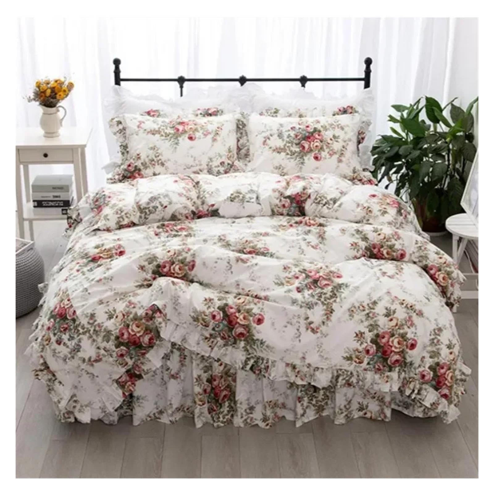 Housse de Couette Ensemble de literie King Size à imprimé Floral