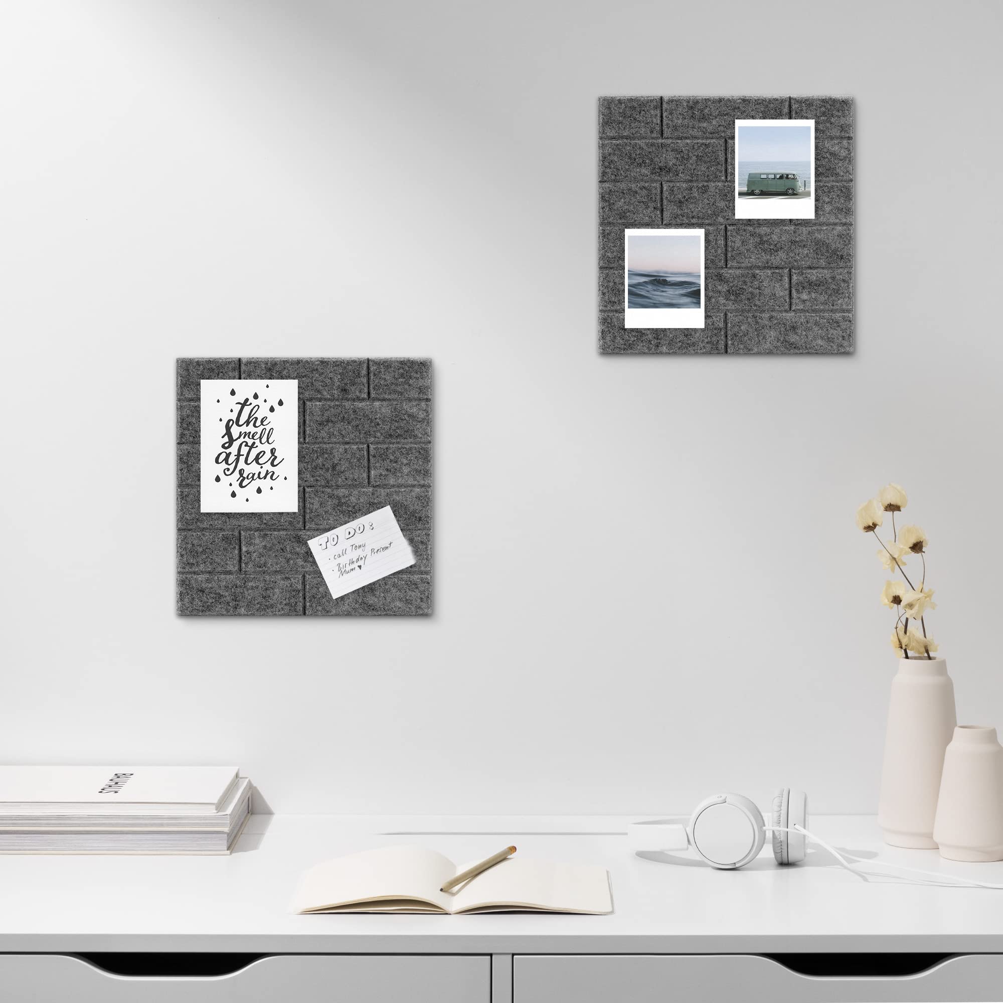 Lot De 6 Panneaux D'affichage Feutre 30x30 Cm 30 Broches Autocollantes Bureau, Maison, Cuisine, école, Décoration Murale, Tableau Photos, Mémos, Lettres