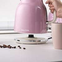 Salter Retro 1,7L Vízforraló 3kW Vezeték Nélküli Rózsaszín Szűrővel 6