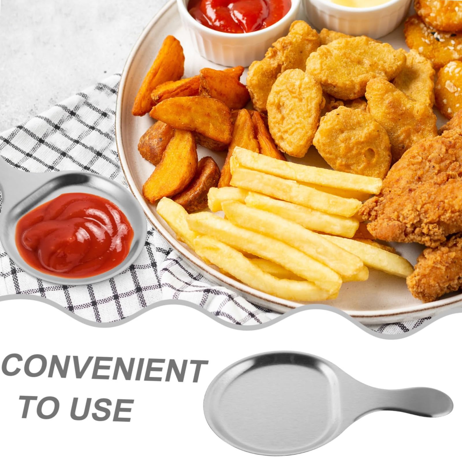 Bandeja redonda cuadrada para servir, bandeja antideslizante para carne para barbacoa, para camping, lavavajillas, acabado suave, ideal para filetes y cocina doméstica