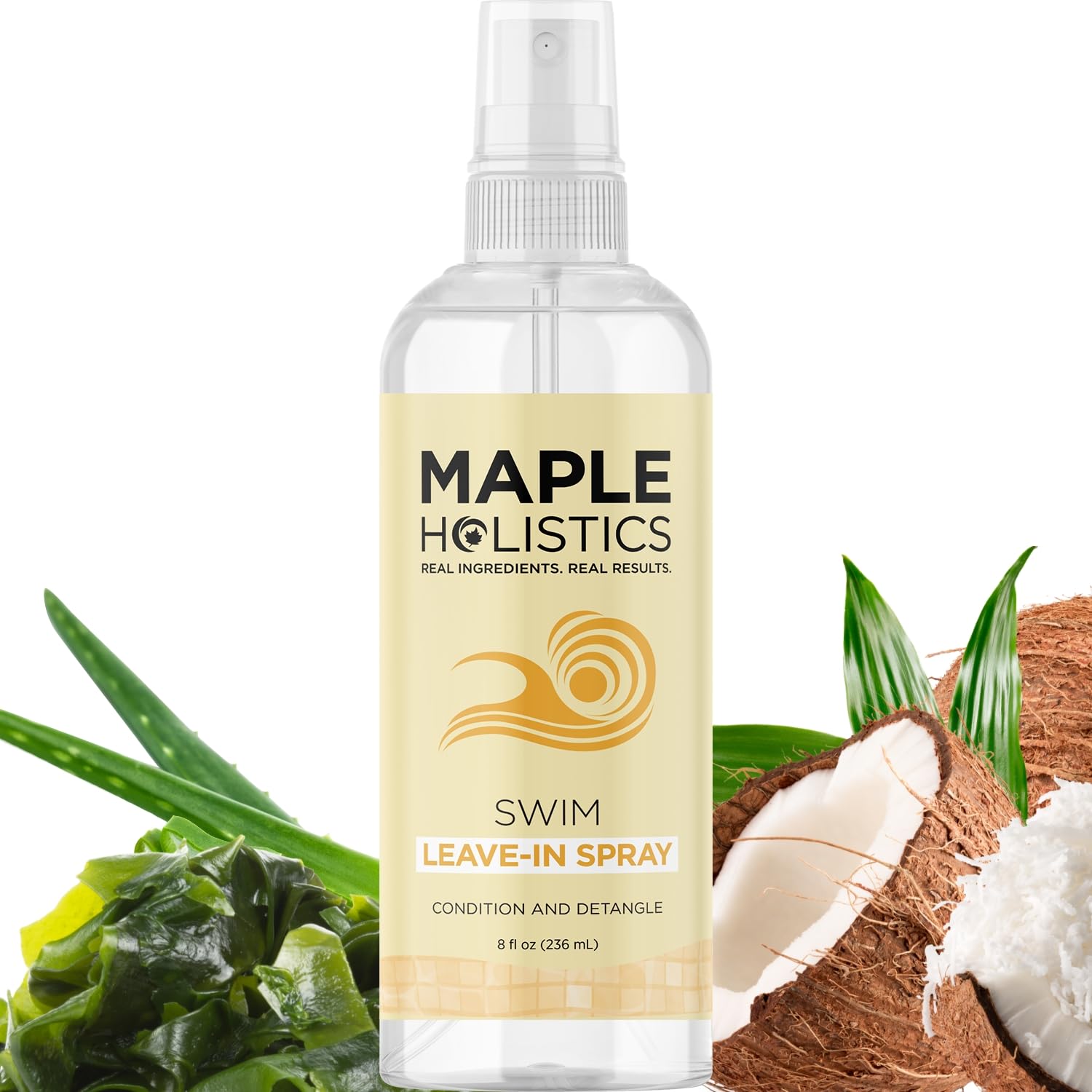 Swim Leave in Conditioner for Kids & Adults - Before & After Swim Hair Spray Helps Prevent Dryness Tangles Greening Color Fading & Frizz - Vegan Saltwater and Chlorine Hair Treatment (8 Fl Oz) 8 Fl Oz (Pack of 1)