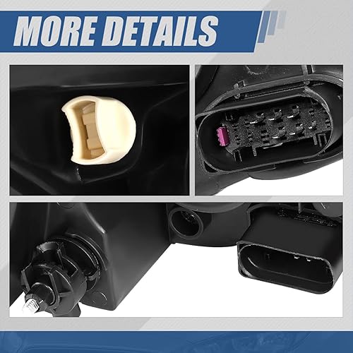 Miniatura 5 de Par de lámparas de montaje de faros delanteros de esquina ámbar con carcasa cromada compatibles con Ford Focus 3 generación 15-18