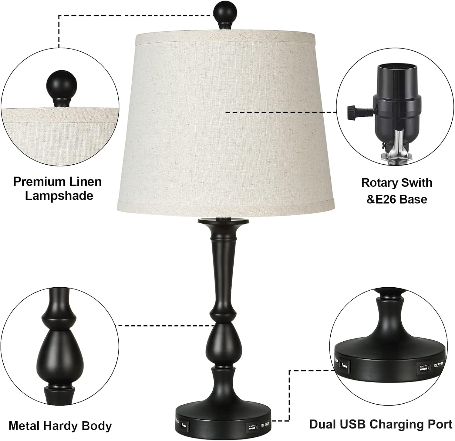Nеw Dеаl Pauwer Modern USB Table Lamps Set of 2 Metal Bedside Desk Lamps with USB Charging Port Black Nightstand Light Beige Fabric Shade Bed Lamp for Bedroom Living Room Flаѕh Sаlе Pauwer Modern USB Table Lamps Set of 2 Metal Bedside Desk Lamps with USB Charging Port Black Nightstand Light Beige Fabric Shade Bed Lamp for Bedroom Living Room