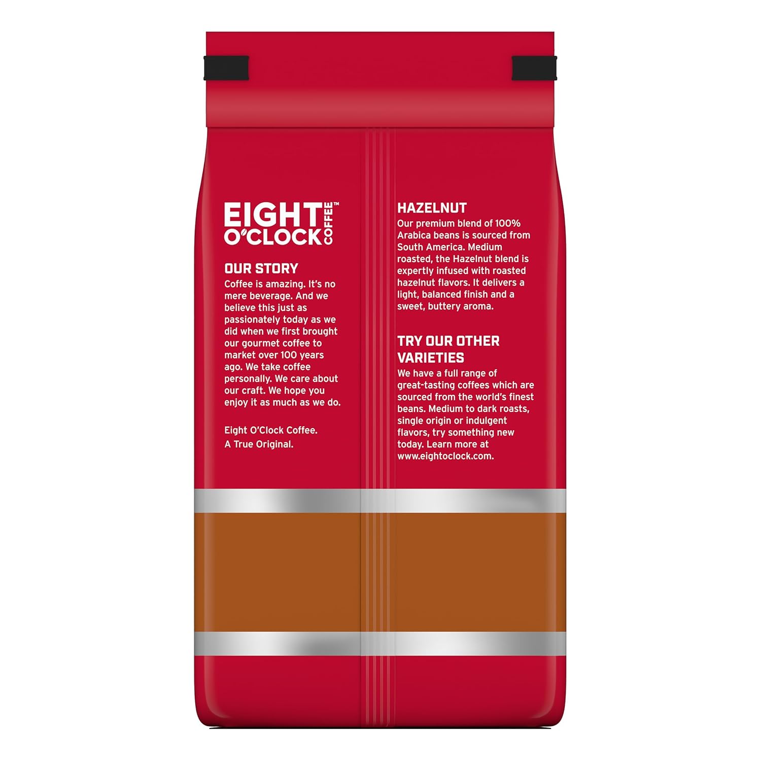Eight O'Clock Coffee Hazelnut Whole Bean Coffee, Medium Roast, 20 Ounce (Pack of 1) - Buttery, Smooth & Nutty