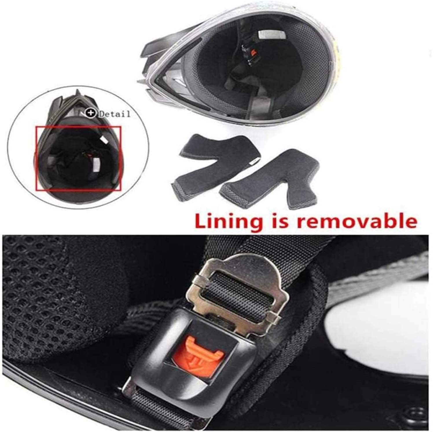 Casque de moto intégral pour jeunes, casque de moto tout-terrain MX ATV scooter pour hommes et femmes adultes, certification DOT (black,S)