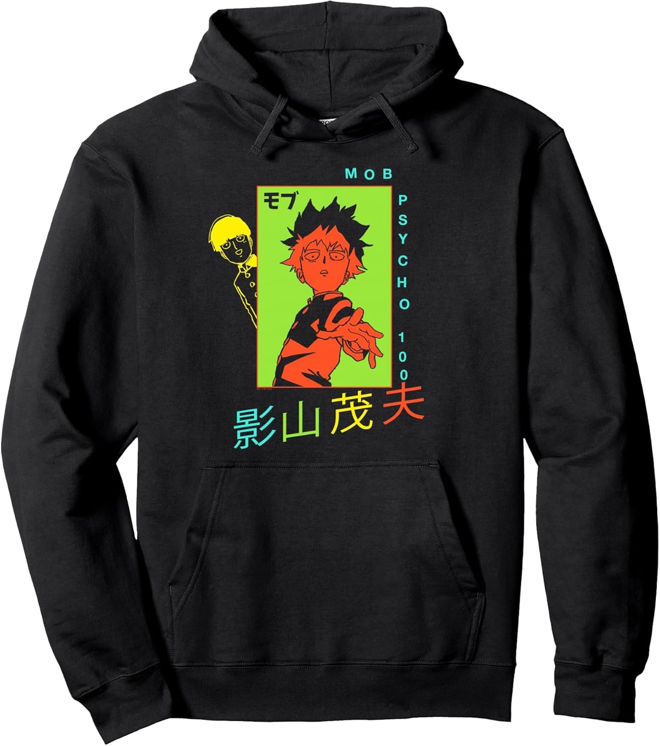 Mob Psycho 100 Neon Colors Collage Anime Pullover Hoodie