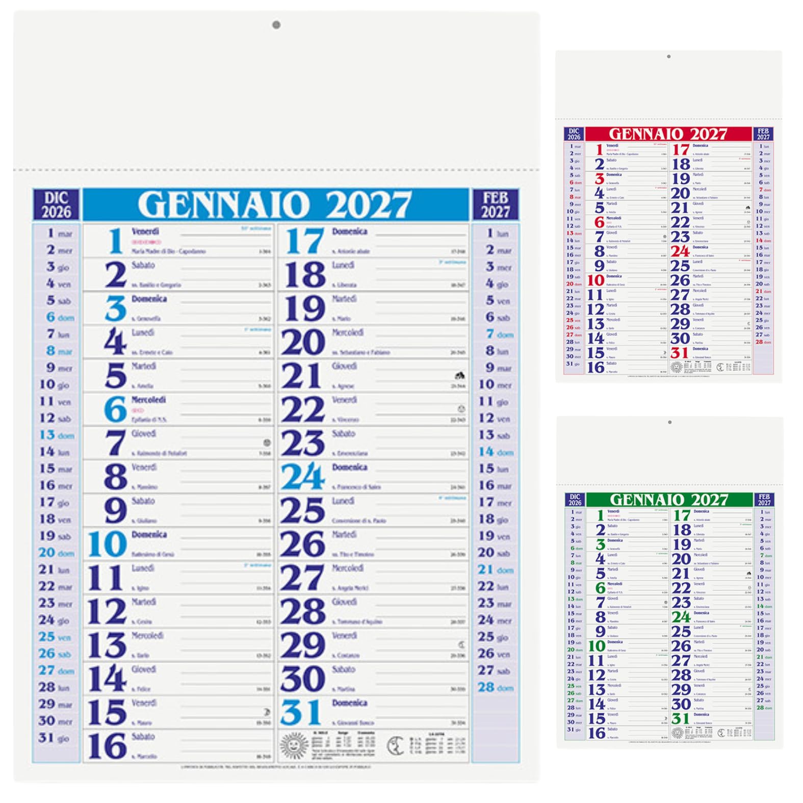 Calendari Personalizzati 2027 in Stock da 100 Pezzi Olandesi Grandi da Muro Notes sul Retro per Gadget Pubblicitari di Fine Anno e come Omaggio per i Clienti o Regali Aziendali | PA650