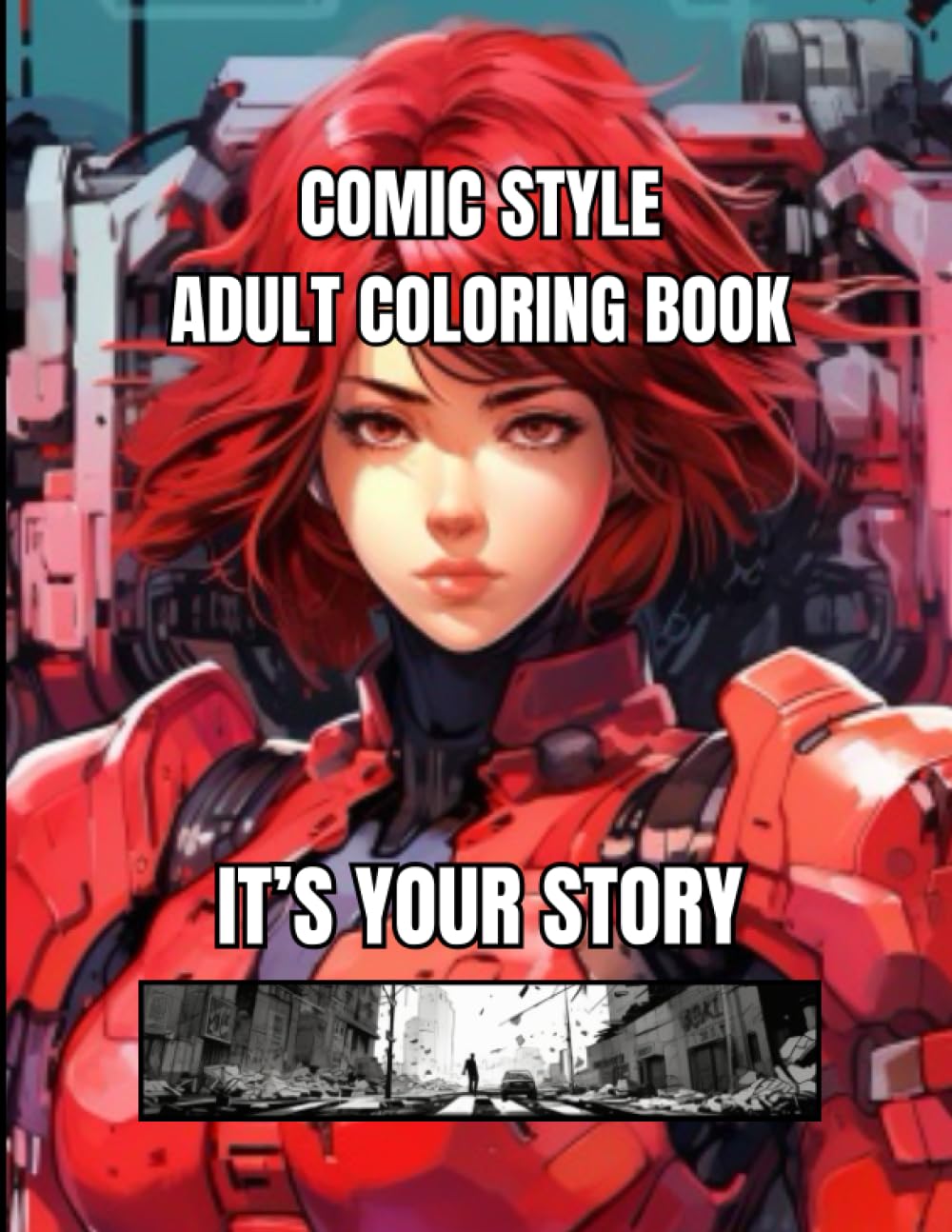 Comic Style Adult Coloring Book: Adult coloring book comic book style