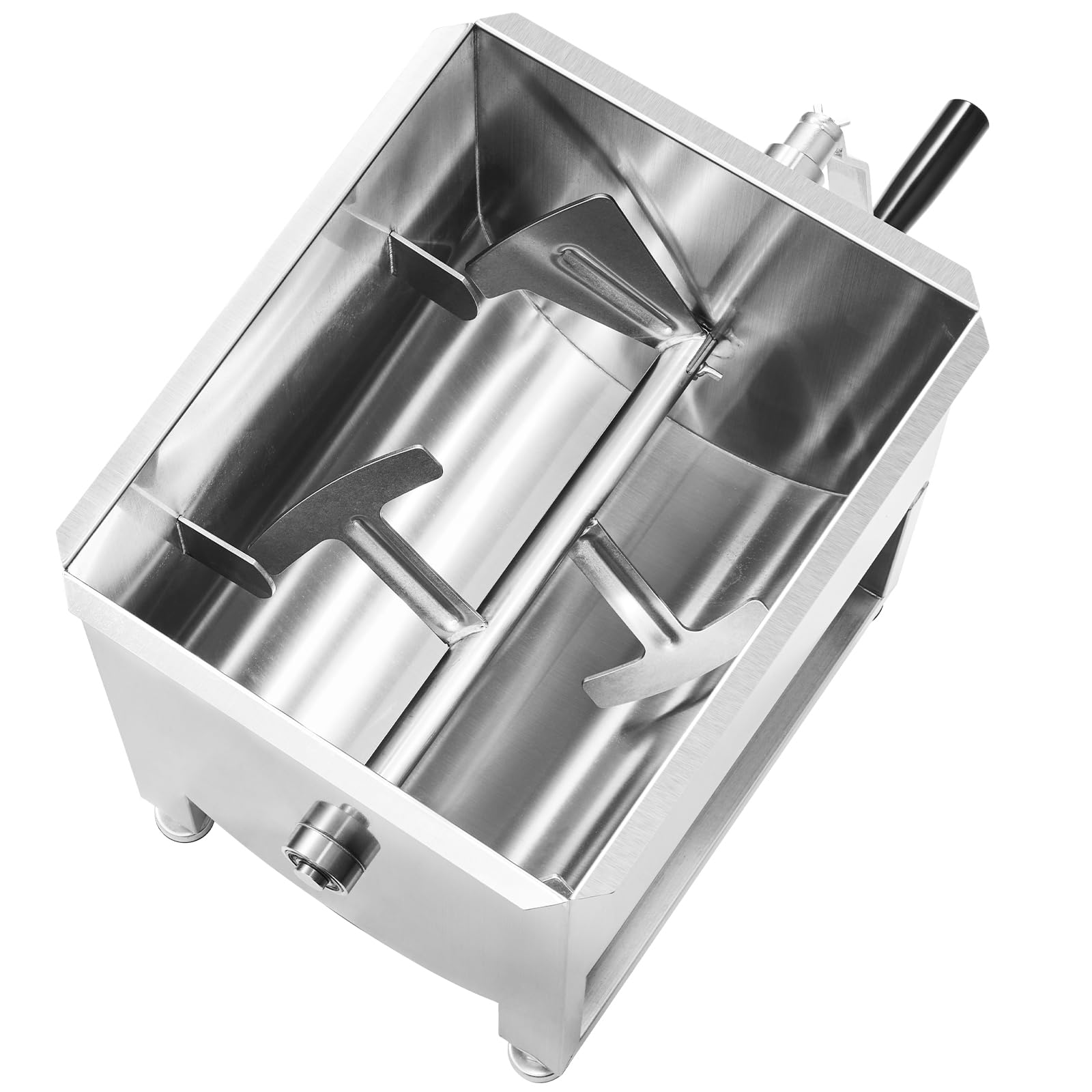 VEVOR manueller Fleischmischer 30 L Fleischverarbeitungsgerät (maximales Mischen von 20,4 kg Fleisch), Fleischmischer aus Edelstahl, Wurstmischer mit Untersetzungsgetriebe, Handmixer für Hackfleisch