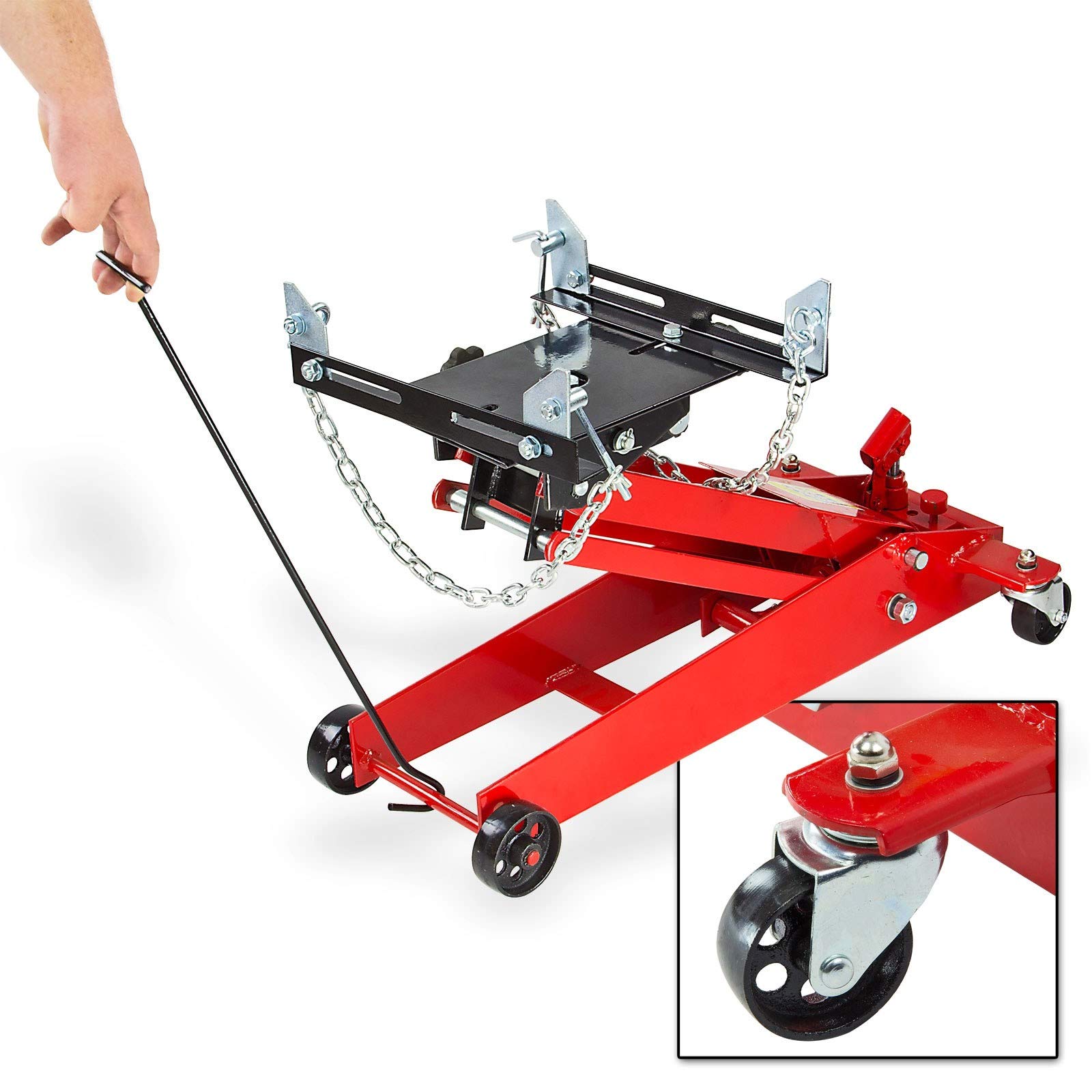 DEMA Getriebeheber 450 kg, Motorheber Faulenzer, kompakt, neigbar, drehbar, mobil für Werkstatt, Getriebe, Motorenmontage