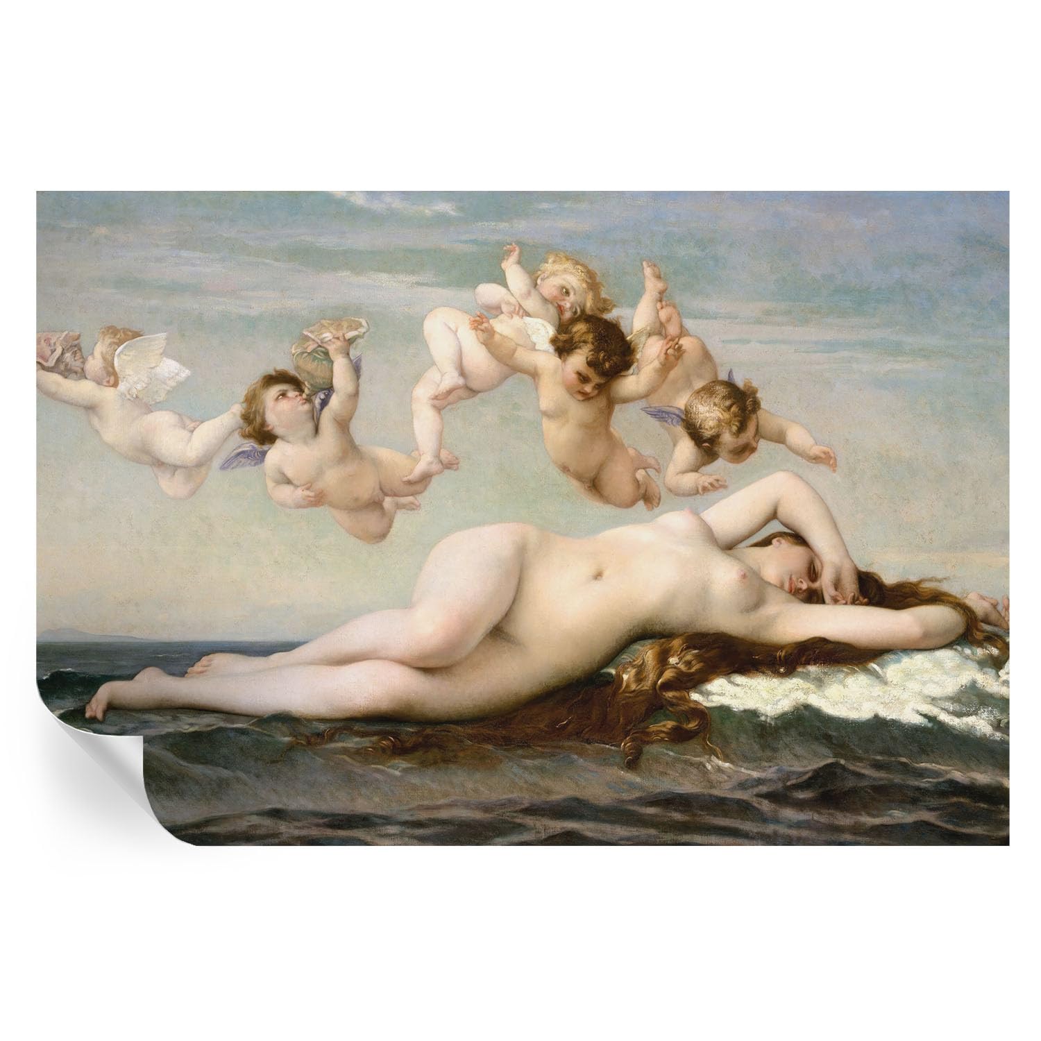 Murales adhesivos para salón y hogar con diseño de escena mítica en vinilo decorativo de 104x70 cm
