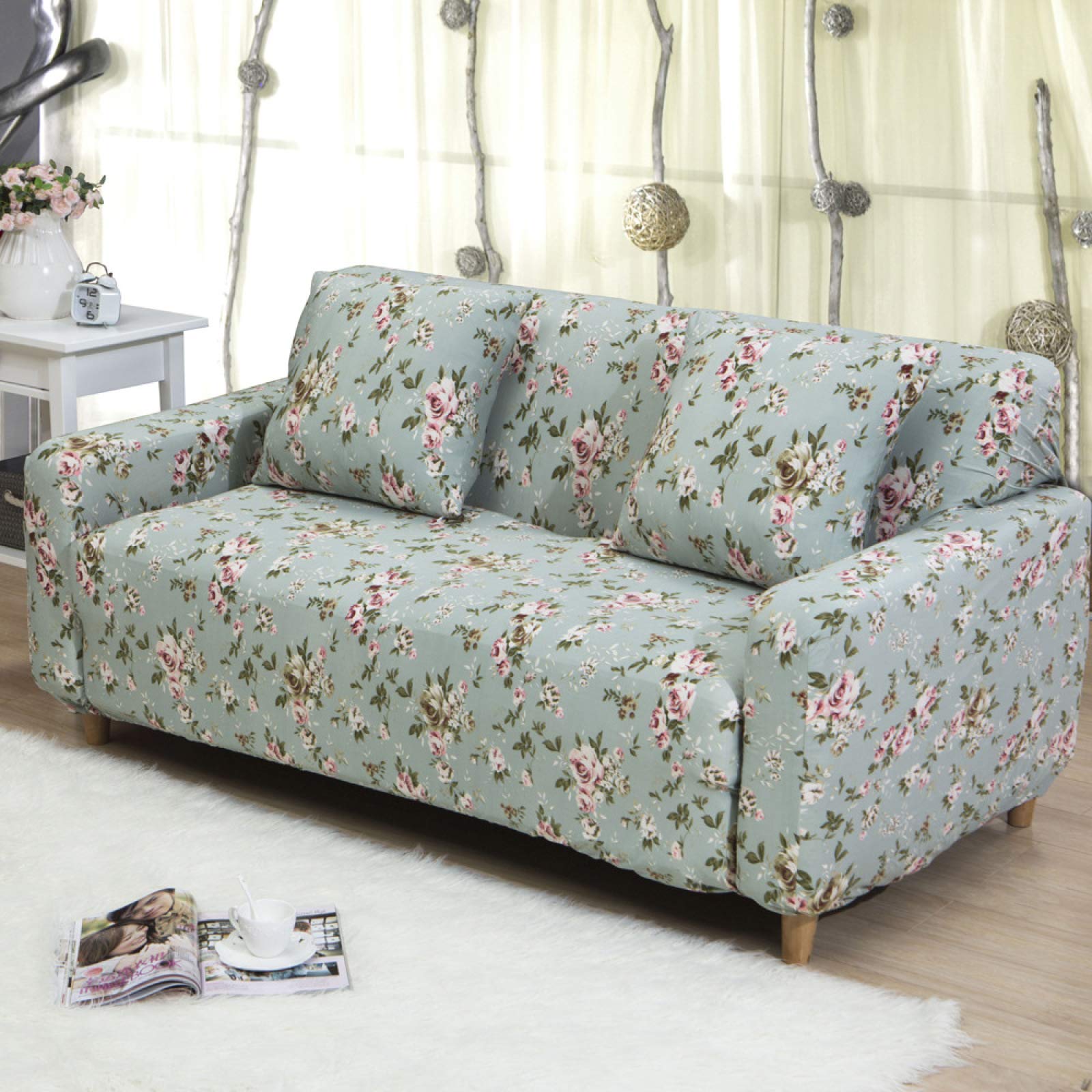 Housse de canapé universelle 4 places extensible pour fauteuil de salon