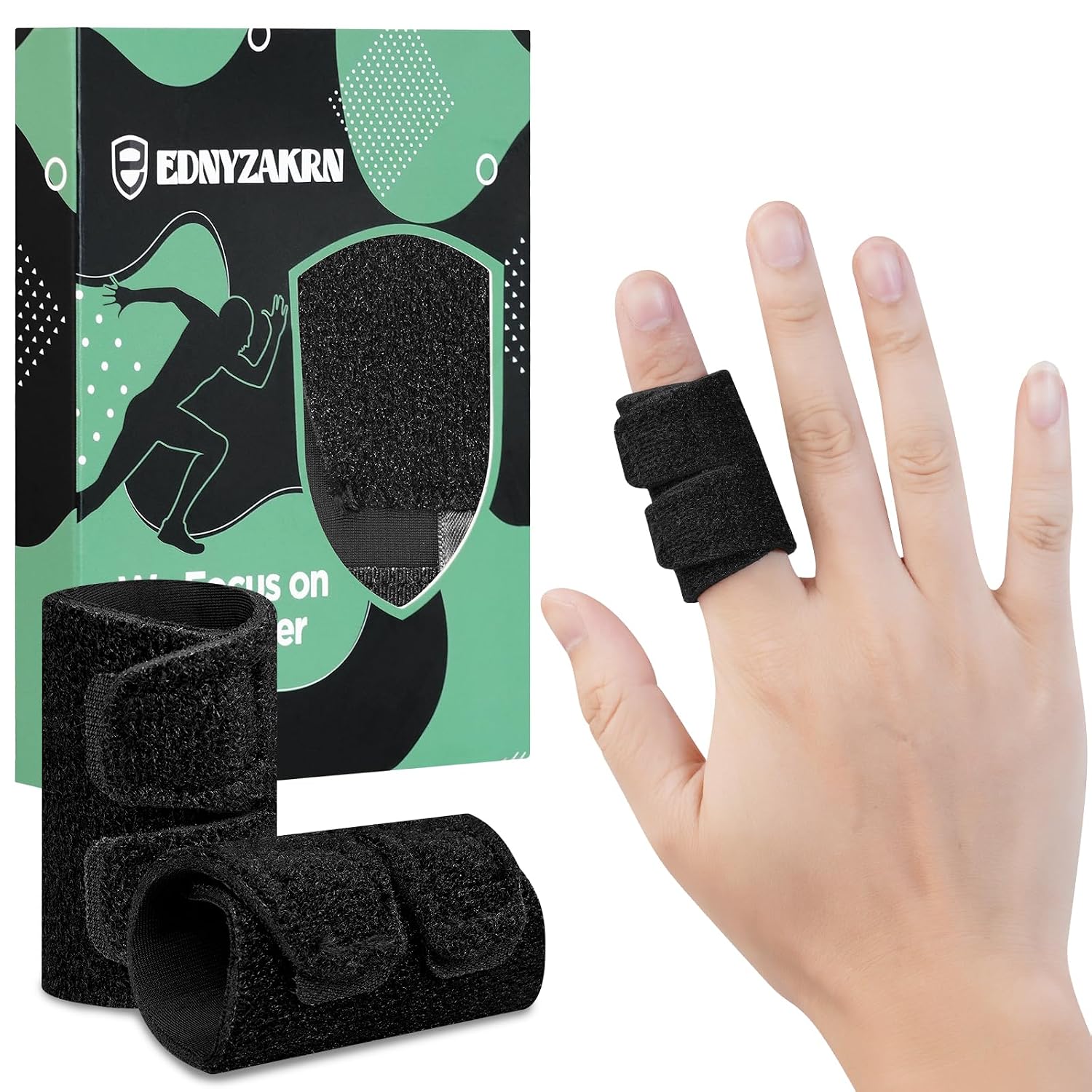 Finger Splint Buddy Straps, 2PCS | Finger Brace for Trigger, Arthritis, For Sport, Basketball, Tennis, Volleyball