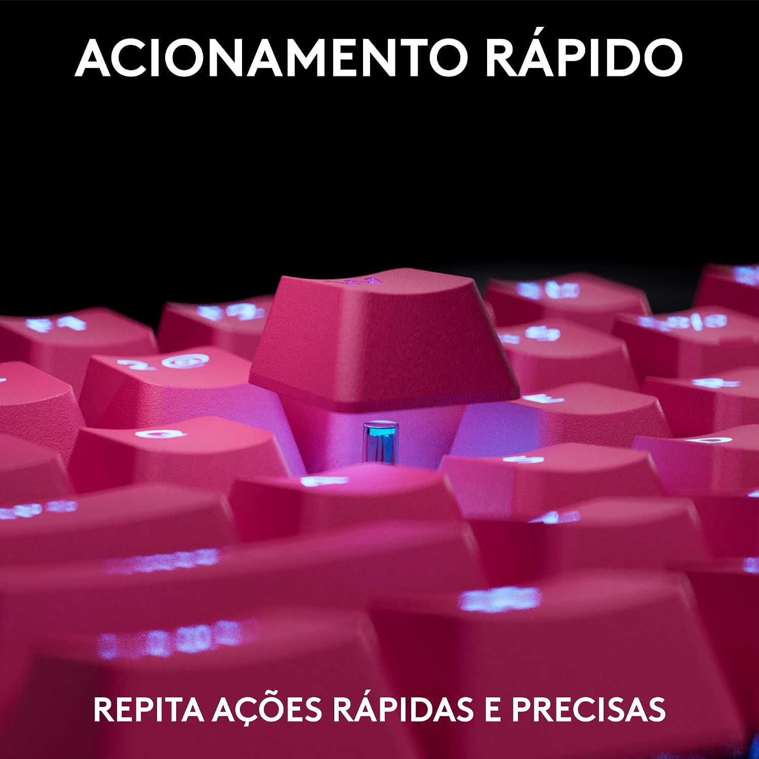 Teclado Gamer Com Fio Logitech G PRO X TKL RAPID com layout US, Switches Magnético- analógicos, Modo Rapid Trigger, Acionamento Ajustável, e RGB LIGHTSYNC - Magenta
