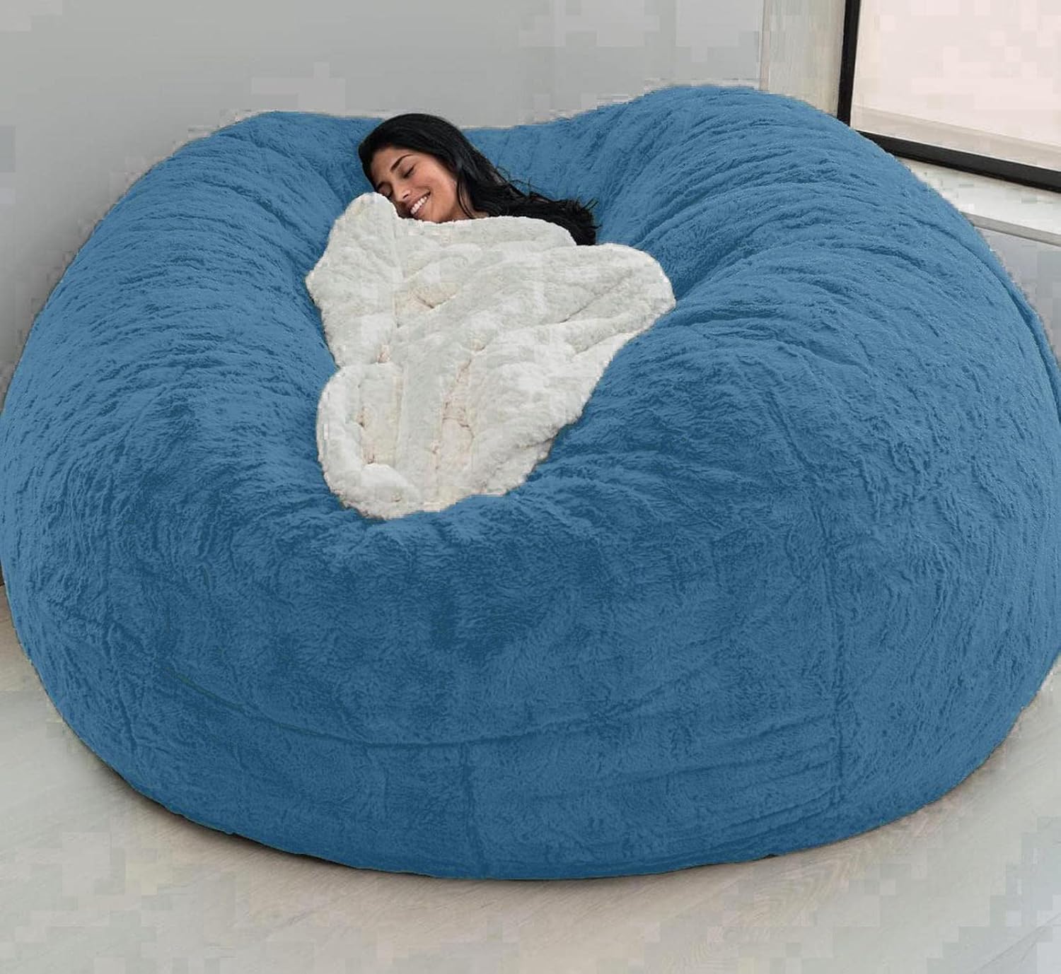 Bean Bag Bean Bag Bean Bag Filling Cushion Adult Bean Bag Giant Bean Bag Giant Bean Bag Fluffy Bean Bag Cover No Bean Bag Cushion Bean Bag Lazy Bag, Blue C-135X65cm