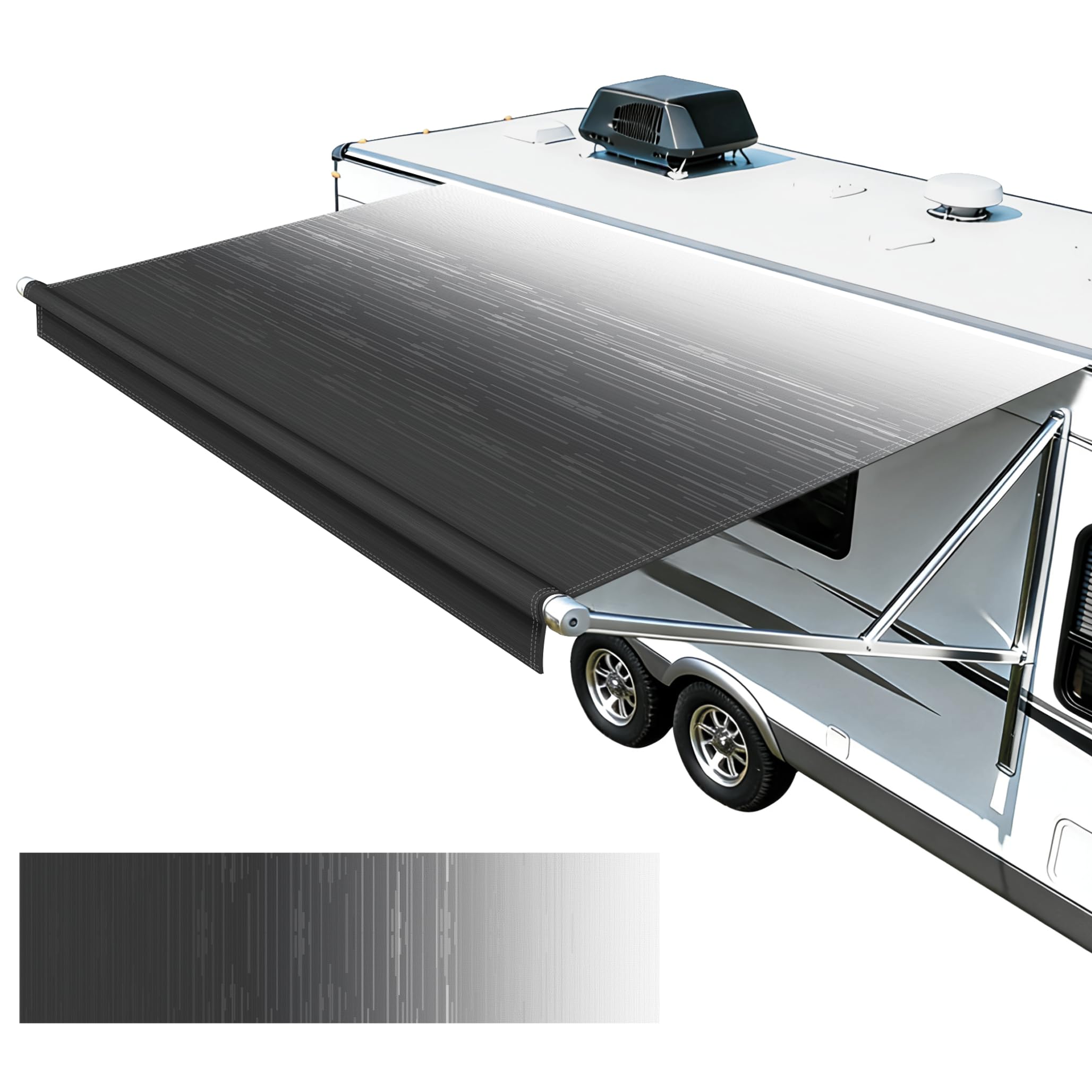 Photo 1 of SHADEPLUS RV Awning Fabric Replacement, 9'2" x 7.7', Black Fade