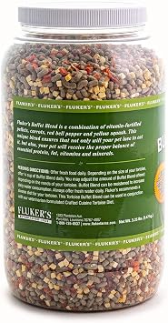 Fluker's Buffet Blend Tortoise Diet, Veggies with Fortified Pellets, 3.25 lbs.