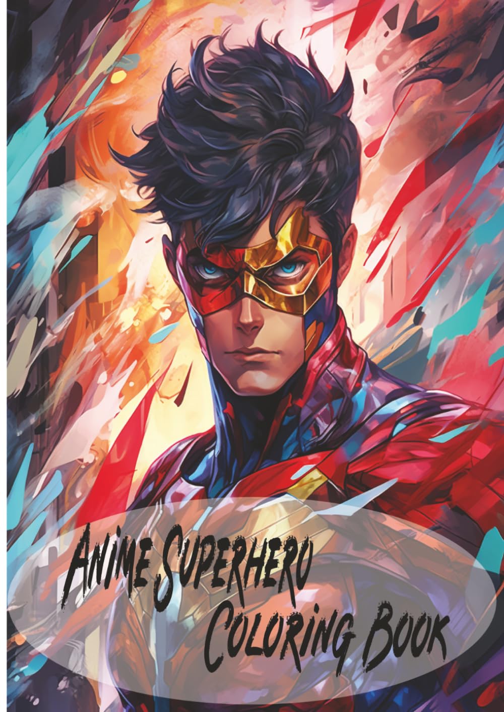 Anime Superhero Coloring Book for Adults and Teens: Epic Male Heroes in Action | Dynamic Anime Style Line Art | Bold & Powerful Coloring Pages for Comic and Manga Fans