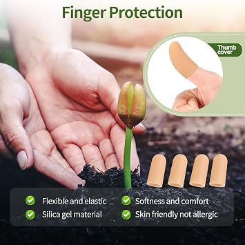 Gel Finger Cots, Silicone Finger Protectors | Finger Sleeves Tip Protectors, Fingertip Bandages, Trigger Finger Relief, Finger Arthritis Relief, Hand Eczema Pain Relief