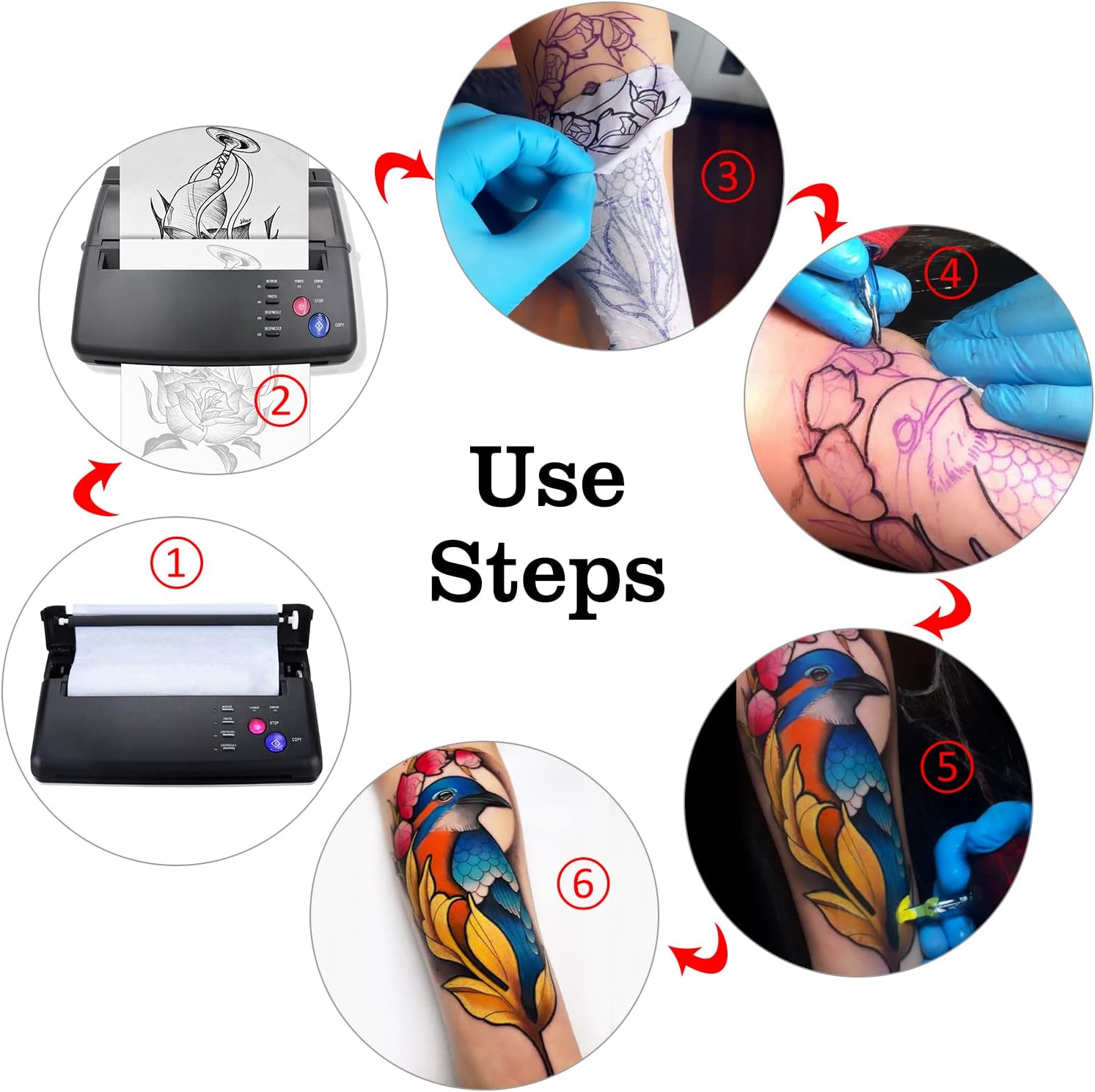 Autdor Transfer Stencil Machine, Monochrome Printer with Thermal Technology, Portable Printer for 30Pcs Transfer Paper, Letter Size, 30 Sheets Included, for PC, USB Interface, New
