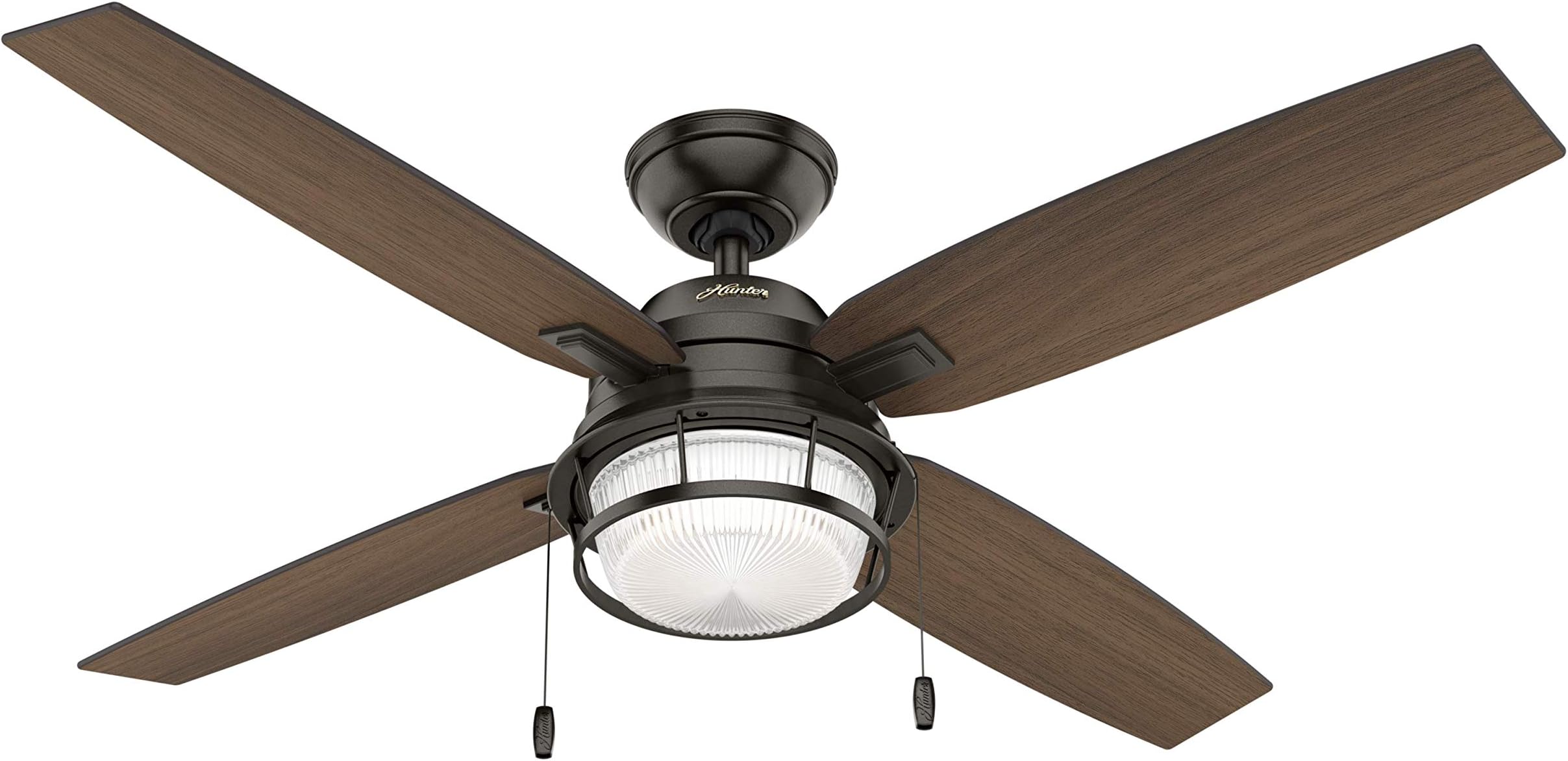 Fan Company, 59214, 52 inch Ocala Noble Bronze Indoor/Outdoor Ceiling Fan with LED Light Kit and Pull Chain