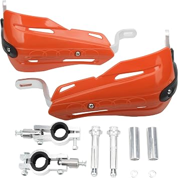 Dirt Bike Handguards,Motorcycle Handguard Universal 7/8"22mm and 1 1/8" 28mm Hand Guards Brush Bar for ATV Motocross, Hands Protector for Racing Pit Bike Off Road Enduro Orange
