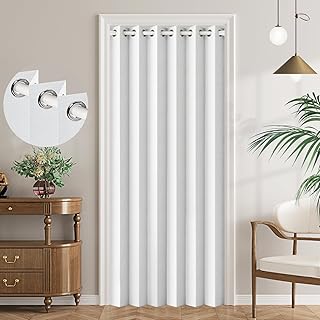100% Blackout Closet Curtain for Open Closet Magnetic Door Panels for Doorway, Sound Proof