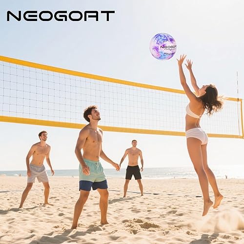 Miniatura 7 de Balón de voleibol morado para playa al aire libre, superficie gruesa de 0.118 pulgadas, piel suave, regalos oficiales de voleibol para jóvenes