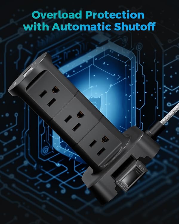 Charging Station Tower, Power Strips with Surge Protection, Flat Plug by Mifaso - Used condition - Image 5