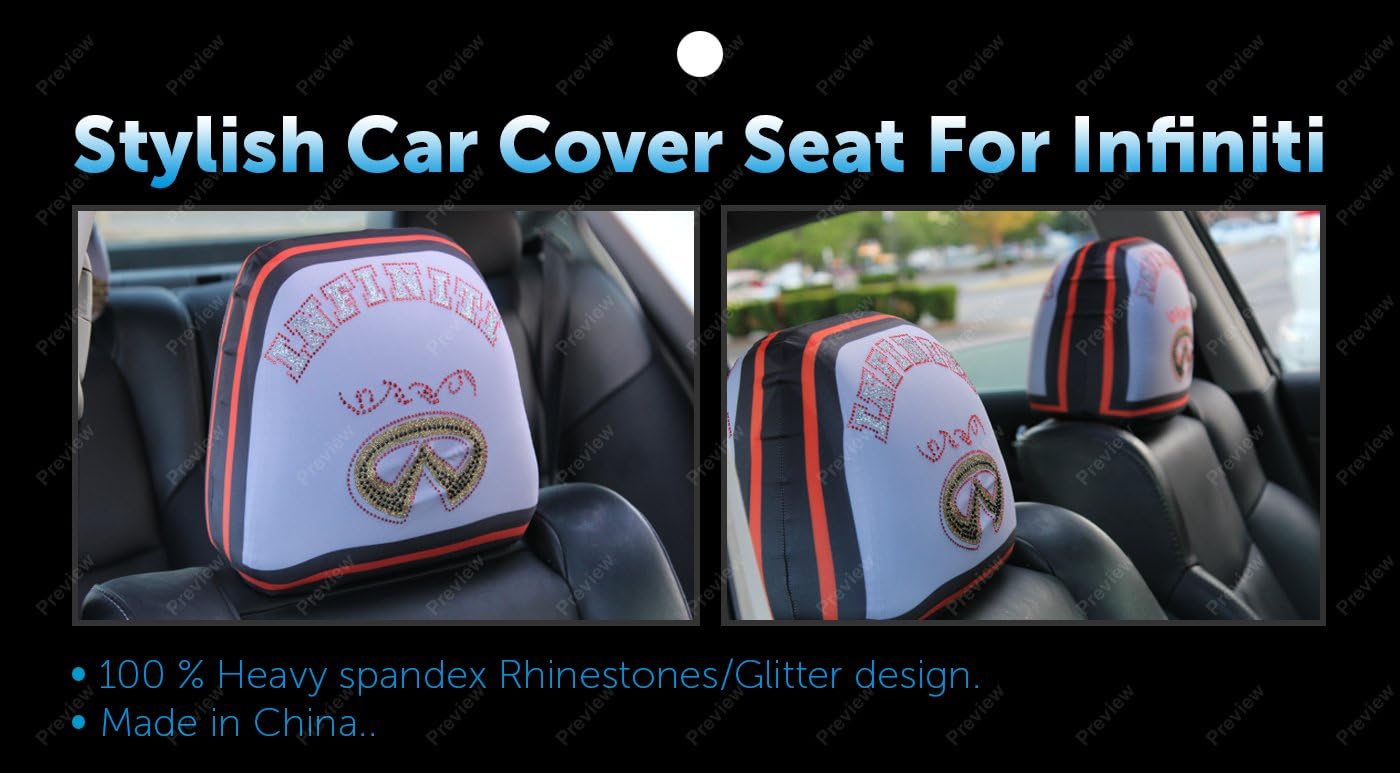 New Infiniti headrest car Cover Seat with Rhinestones and